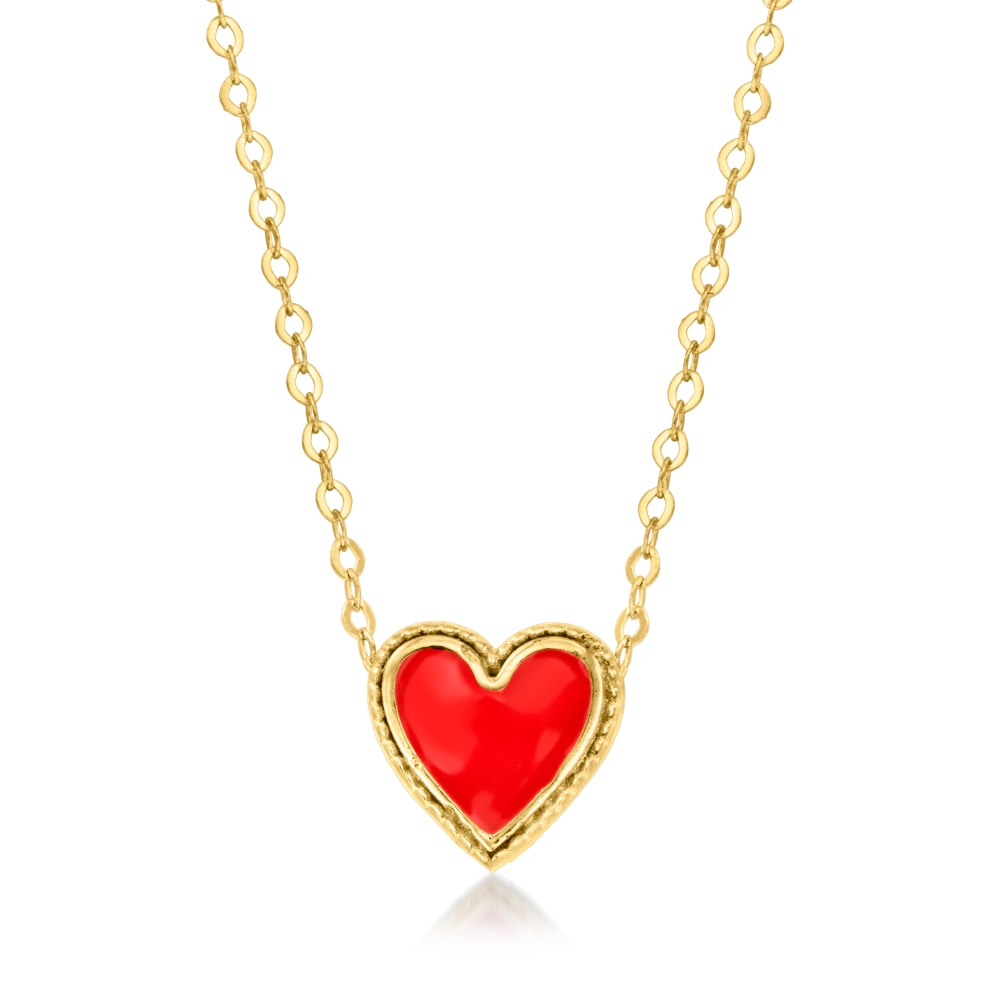 Buy Red Heart Necklace Online in India - Etsy