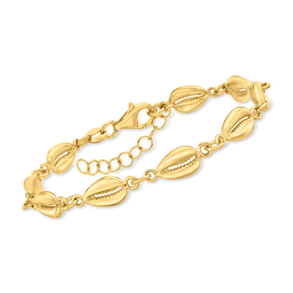 Puka shell bracelet gold shop