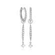 .50 ct. t.w. Diamond Hoop Earrings in 14kt White Gold