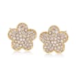 .79 ct. t.w. Diamond Flower Stud Earrings in 14kt Yellow Gold