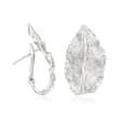 Charles Garnier &quot;Constellation&quot; Sterling Silver Leaf J-Hoop Earrings
