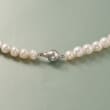 6-7.5mm Cultured Pearl and 1.60 ct. t.w. Multi-Stone Double Panther Head Necklace in Sterling