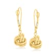14kt Yellow Gold Love Knot Drop Earrings