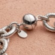 Italian Sterling Silver Cabled Oval-Link Bracelet