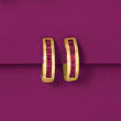 .80 ct. t.w. Ruby Huggie Hoop Earrings in 14kt Yellow Gold