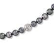 Mikimoto 8.1-11mm A+ Black South Sea Pearl Necklace with 18kt White Gold and Diamond Accent