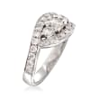C. 1990 Vintage 1.10 ct. t.w. Diamond Cocktail Ring in 18kt White Gold