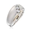 Men's .75 ct. t.w. Channel-Set Diamond Ring in 14kt White Gold
