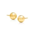 5mm 14kt Yellow Gold Ball Stud Earrings