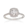 Henri Daussi 1.19 ct. t.w. Diamond Engagement Ring in 18kt White Gold