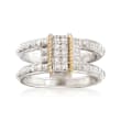Andrea Candela &quot;La Romana&quot; .14 ct. t.w. Diamond Ring in Sterling Silver and 18kt Gold