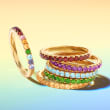 Your Choice: Colorful Gemstone Rings in 18kt Gold Over Sterling
