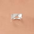 .50 ct. t.w. Diamond Half-Row Twist Ring in Sterling Silver