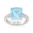 4.30 ct. t.w. Sky Blue and White Topaz Ring in Sterling Silver