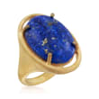Lapis Ring in 14kt Gold Over Sterling
