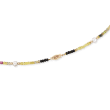 5.5-6.5mm Cultured Pearl and 29.00 ct. t.w. Multicolored Tourmaline Bead Necklace with 14kt Gold