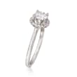 .20 ct. t.w. Diamond Halo Engagement Ring Setting in 14kt White Gold