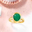 3.00 Carat Emerald Ring with Diamond Accents in 14kt Yellow Gold
