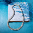 Italian Sterling Silver Graduated Byzantine Necklace