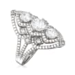 2.73 ct. t.w. CZ Marquise-Shaped Ring in Sterling Silver
