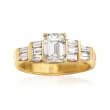 C. 1990 Vintage 1.91 Diamond Ring in 18kt Yellow Gold