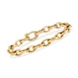 C. 1980 Vintage Tiffany Jewelry 18kt Yellow Gold Oval-Link Bracelet