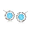 Andrea Candela &quot;Rioja&quot; 3.00 ct. t.w. Round Swiss Blue Topaz Earrings in Sterling Silver