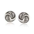 Sterling Silver Circle Knot Earrings