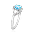 1.20 ct. t.w. Blue and White Swarovski Topaz Ring in Sterling Silver