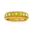 1.80 ct. t.w. Peridot Eternity Band in 18kt Gold Over Sterling