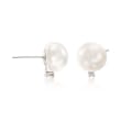 8-9mm Multicolored Cultured Pearl Jewelry Set: Three Pairs of Earrings with Diamonds in Sterling Silver 