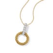 .25 ct. t.w. Diamond Mesh Circle Pendant Necklace in 18kt Two-Tone Gold