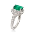 2.00 Carat Emerald and .50 ct. t.w. Diamond Ring in 14kt White Gold