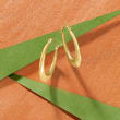 14kt Yellow Gold Beaded Hoop Earrings