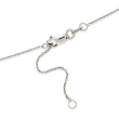 Roberto Coin .26 ct. t.w. Diamond Open Circle Pendant Necklace in 18kt White Gold