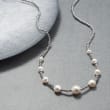 5-10.5mm Graduated Cultured Pearl and Sterling Silver Bead Necklace
