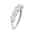 2.00 ct. t.w. CZ Five-Stone Ring in 14kt White Gold