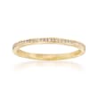 Henri Daussi .10 ct. t.w. Diamond Wedding Ring in 18kt Yellow Gold