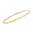 Italian 22kt Gold Over Sterling Jewelry Set: Three Hammered Bangle Bracelets