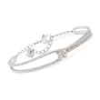 Swarovski Crystal &quot;Lifelong&quot; Clear Crystal Bracelet in Silvertone