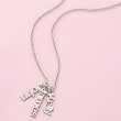 Sterling Silver Personalized Name Charm Necklace