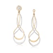 Sterling Silver and 14kt Yellow Gold Earring Jackets