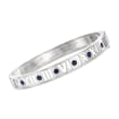 .80 ct. t.w. Sapphire Roman Numeral Bangle Bracelet in Sterling Silver