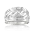Sterling Silver Wide Roped Ring