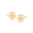14kt Tri-Colored Gold Jewelry Set: Three Pairs of 6mm Ball Stud Earrings