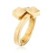 Italian 14kt Yellow Gold Double-Square Bypass Ring