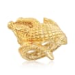 Italian 18kt Gold Over Sterling Silver Alligator Bypass Ring