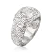 Andrea Candela &quot;Tapiceria&quot; Sterling Silver Chevron Ring