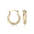 Child's 14kt Yellow Gold Faceted Hoop Earrings