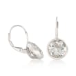 11.00 ct. t.w. Bezel-Set White Topaz Earrings in Sterling Silver
